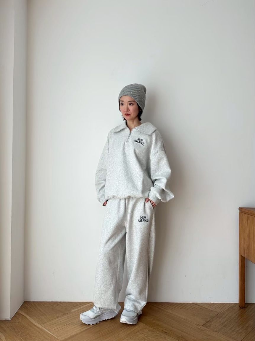 New Balance for emmi】Track side フリースハーフジップ(スウェット