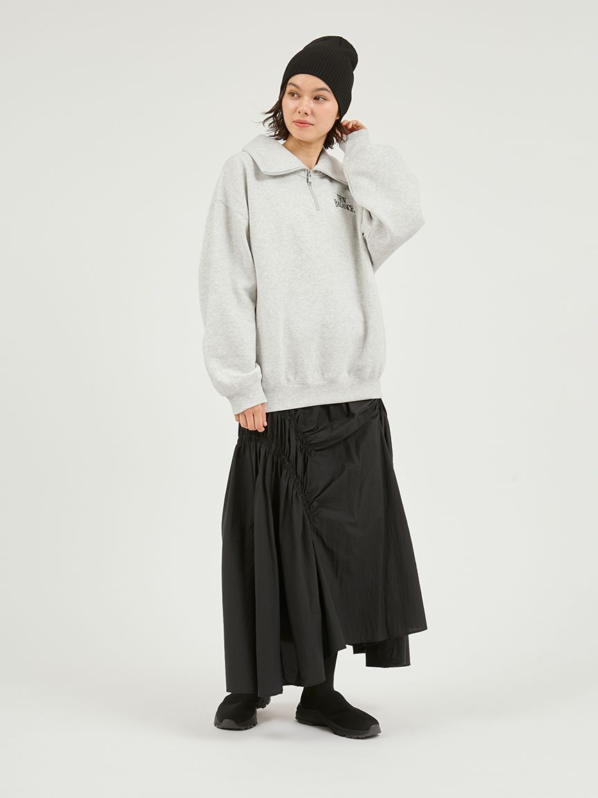 New Balance for emmi】Track side フリースハーフジップ(スウェット