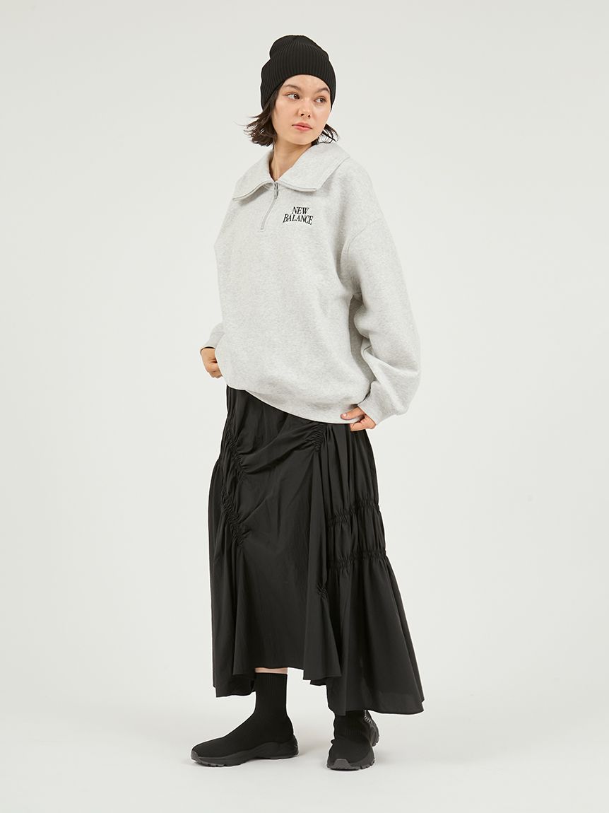 New Balance for emmi】Track side フリースハーフジップ(スウェット