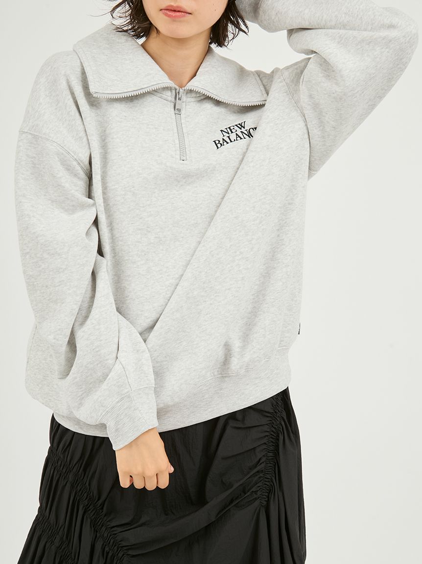 New Balance for emmi】Track side フリースハーフジップ(スウェット