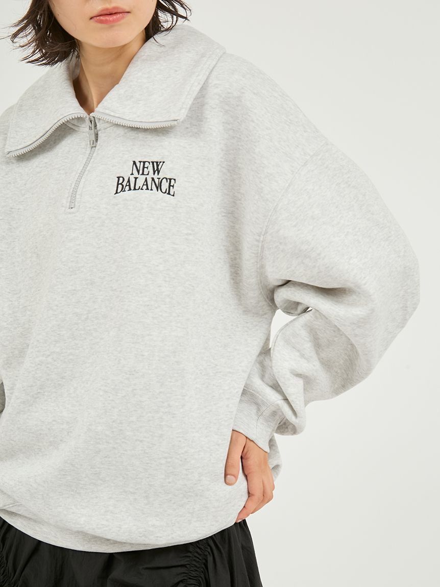 最終値下げ!オール3mm ラバー　エアフレイム起毛　LB バックジップ New Balance for emmi】Track side フリースハーフジップ(スウェット