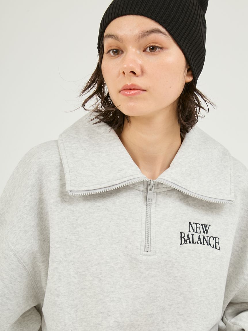 New Balance for emmi】Track side フリースハーフジップ(スウェット