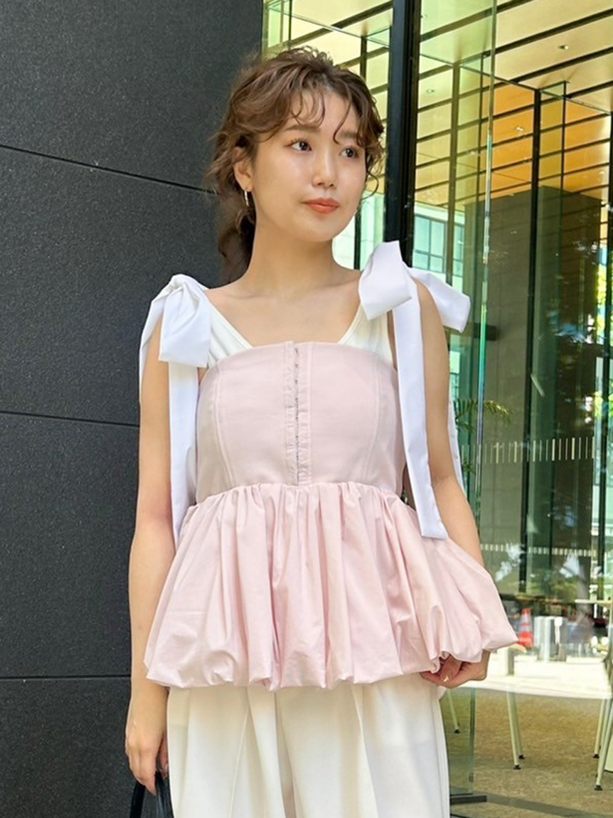 FRAYID ショルダーリボンブークレチュニック （Staff Snap 詳細