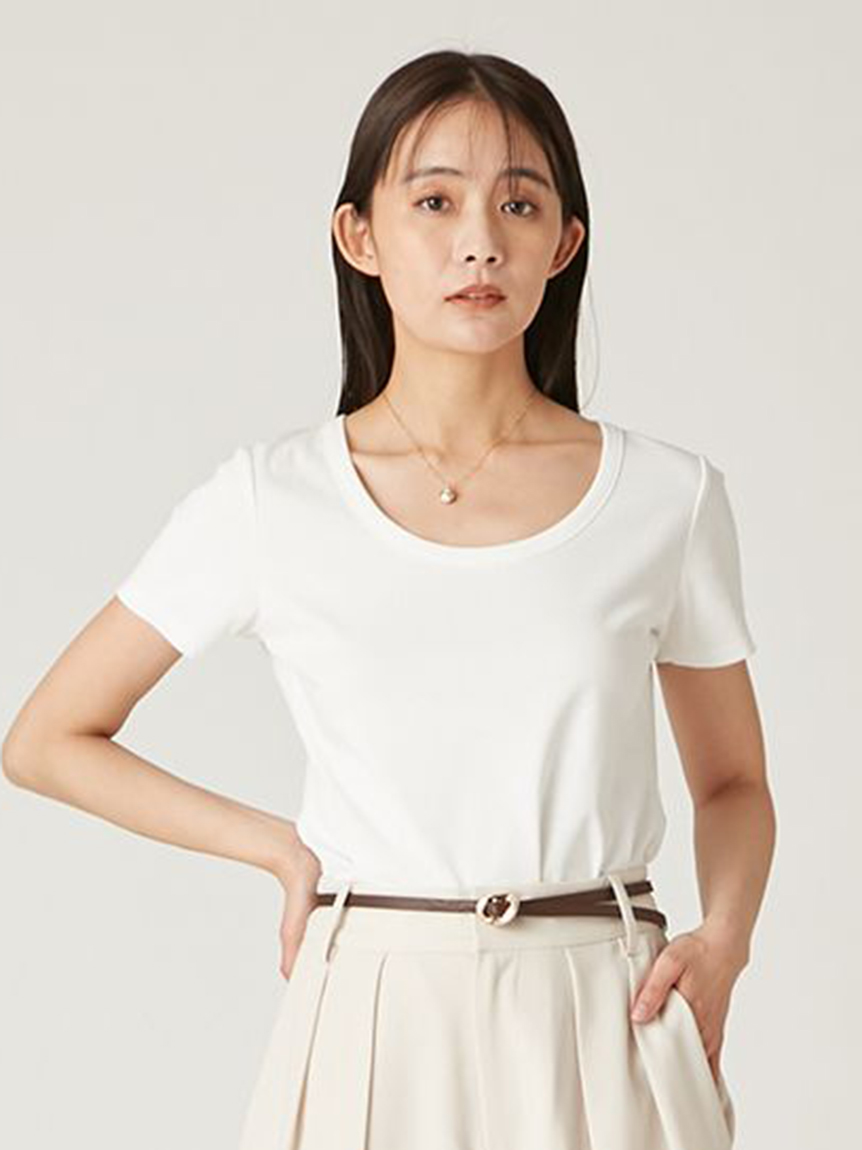 トップス blanca 1225 ラウンドネックTシャツ(カットソー)｜トップス｜FRAY I.D（フレイ