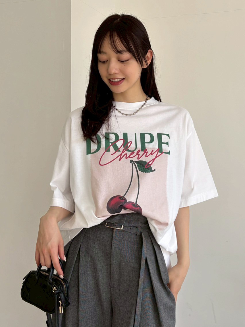 フルーツプリントTシャツ／ウォッシャブル(カットソー