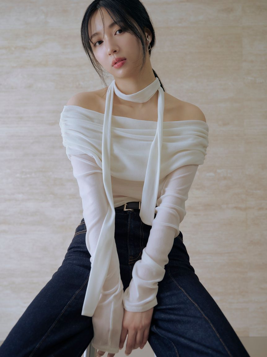 【W'S】レース×フロッキーチュールブラジャー W'S 】ノンワイヤー☆レースディテールフロッキーチュールブラ