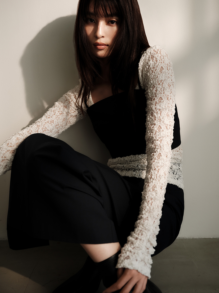 2wayスクエアネックレーストップス(カットソー)｜トップス｜FRAY I.D