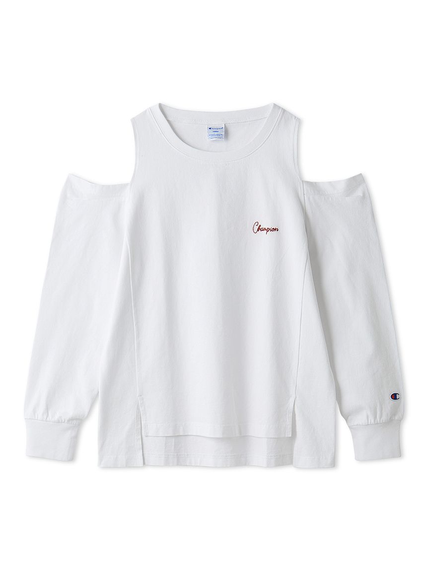 【でぃでいでぃーち】 FRAY I.D｜Champion】オフショルロングTシャツ(カットソー)｜トップス