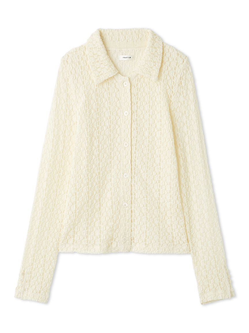 ストレッチレースアタッチドカラーシャツ(カットソー)｜トップス｜FRAY