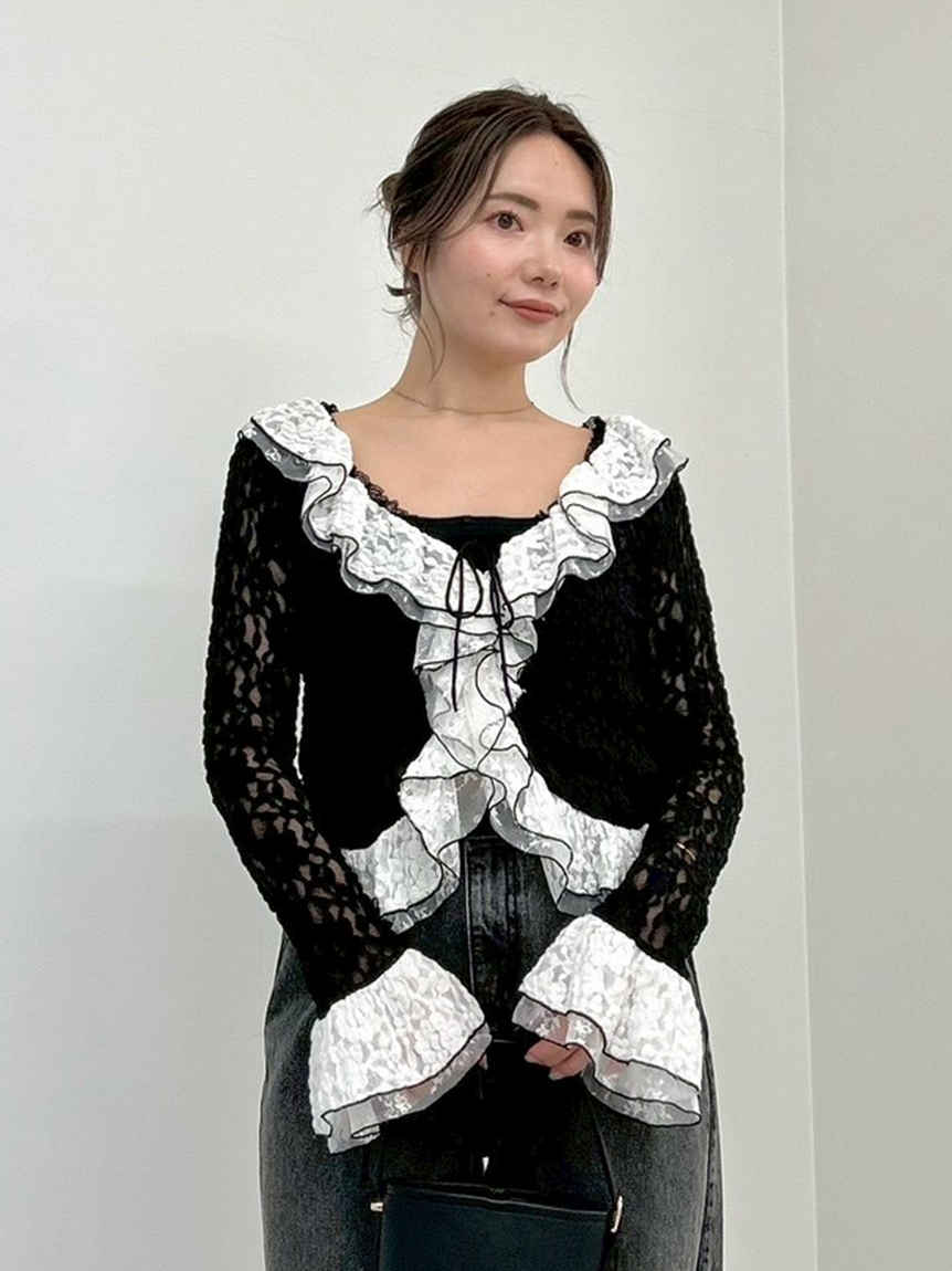 2wayスクエアネックレーストップス　FRAY I.D 2wayスクエアネックレーストップス(カットソー)｜トップス｜FRAY I.D