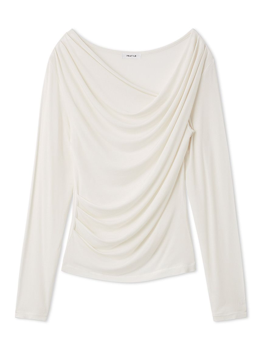 2wayデコルテタックドレープトップス(カットソー)｜トップス｜FRAY I.D