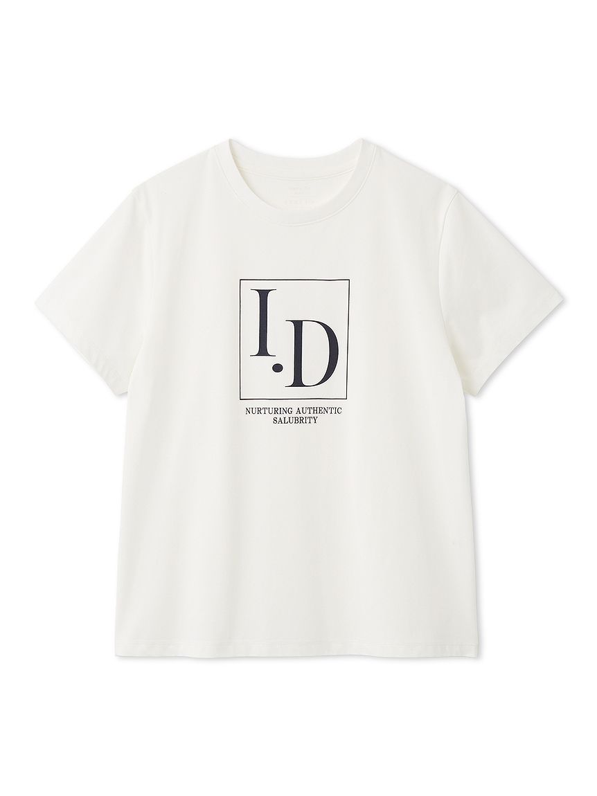 I.DロゴプリントTシャツ／ウォッシャブル・防シワ(カットソー