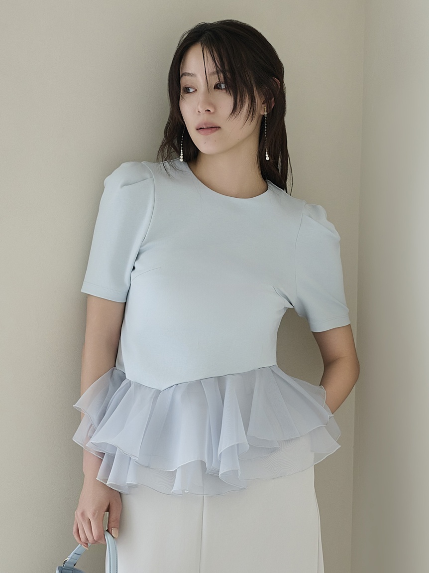 FRAY I.D チュールコンビ2wayトップス　ピンク FRAY I.D｜チュールコンビ2wayカットトップス | Rakuten Fashion(楽天