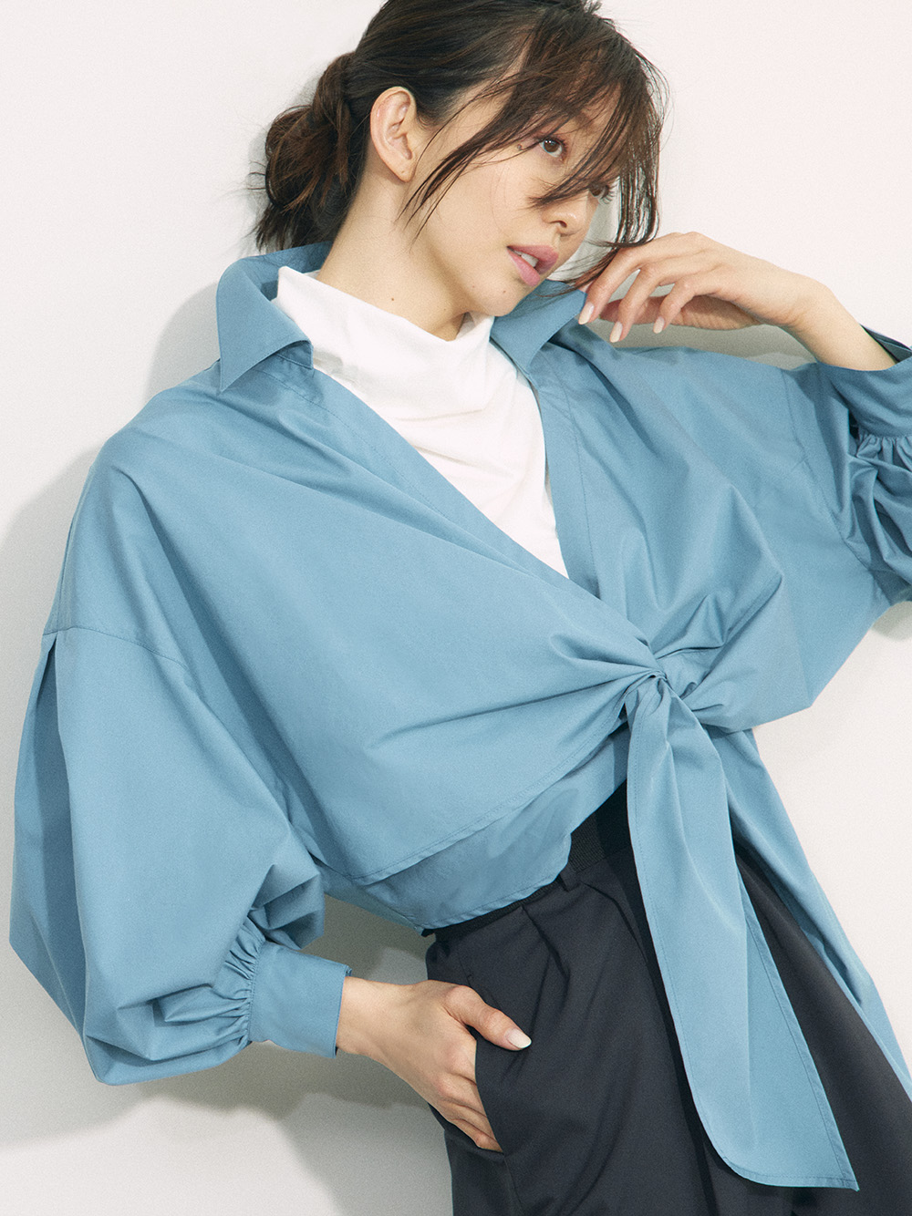 ドレープショートシャツ シャツ トップス Fray I D フレイ アイディー の通販サイト 公式