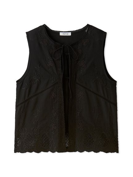 ブラウス シャツ 切替カットフリンジノースリブラウス レディース A part by ブラウス シャツ フリンジノースリーブブラウス