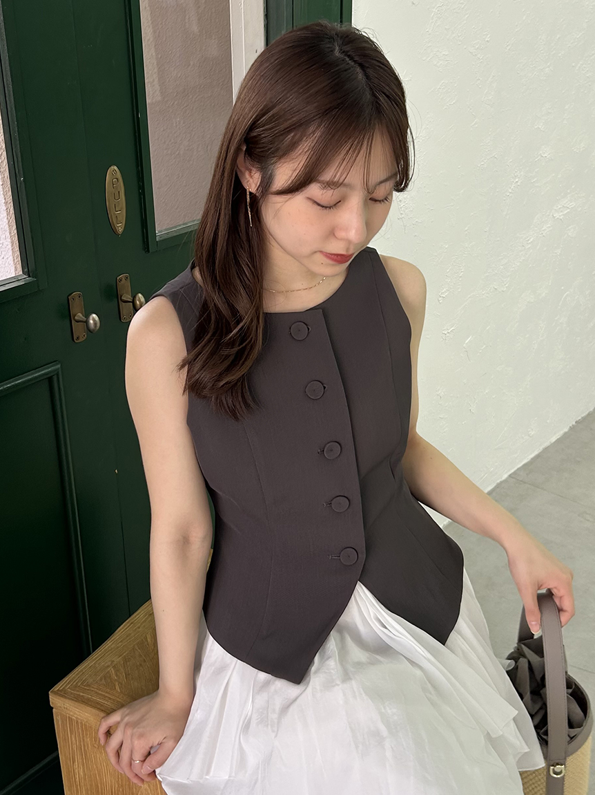 アメスリベストブラウス　フレイアイディー アメスリベストブラウス（シャツ/ブラウス）｜FRAY I.D（フレイ