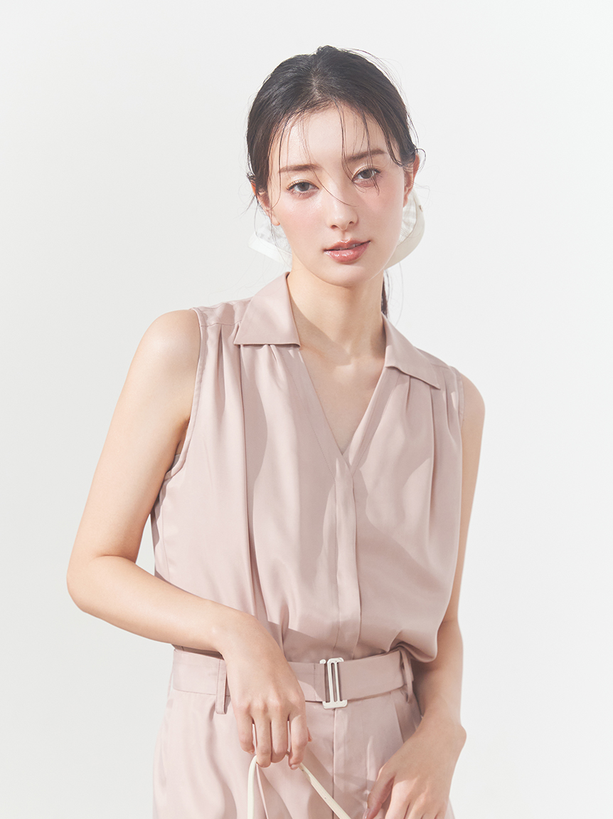 女性に人気！ うさとの服アイボリー ノースリーブ トップス