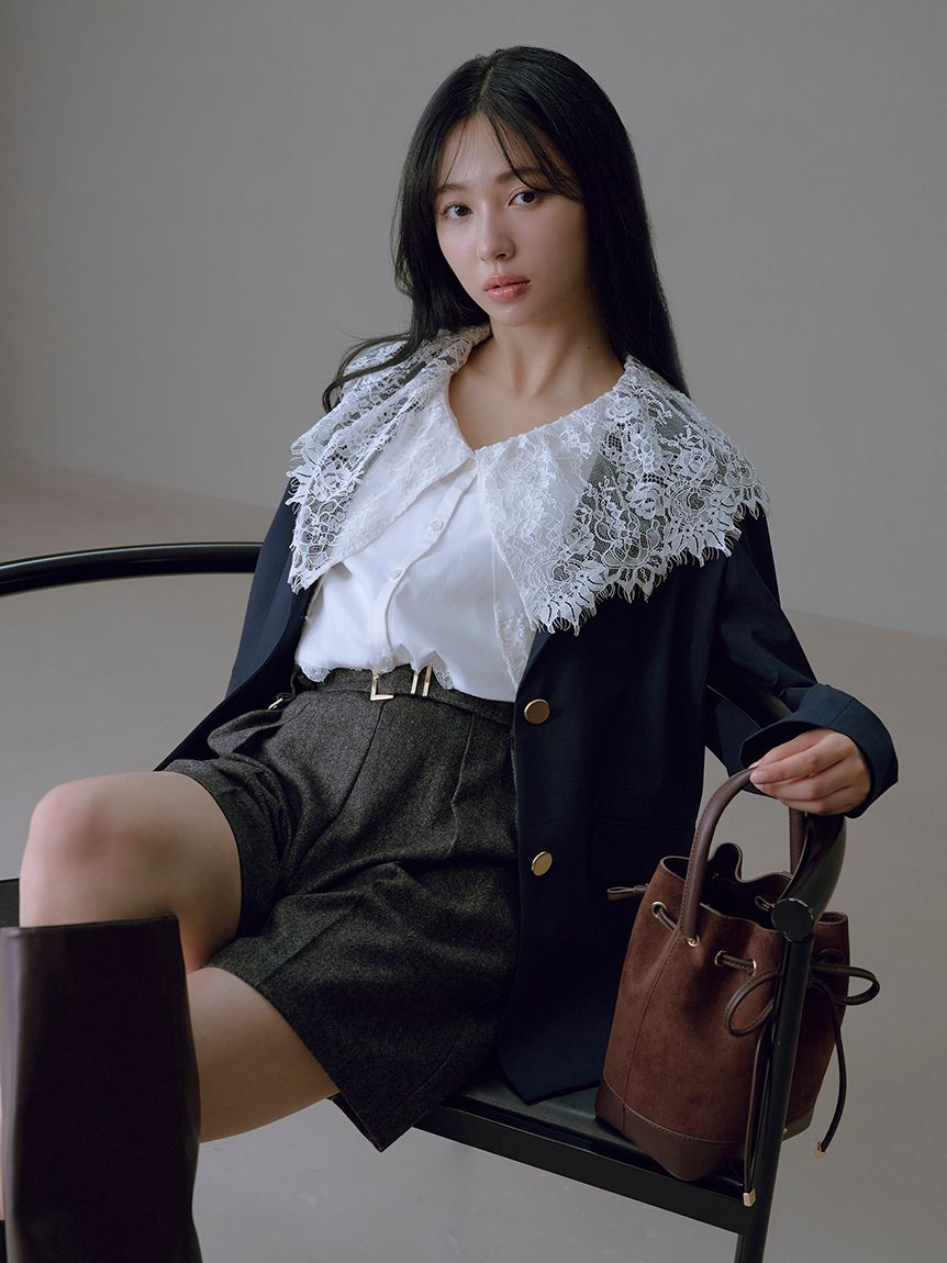 ♦SELF PORTRAIT♦フェイクシアリングジャケット SELF PORTRAIT embellished jacket SS25【新作】