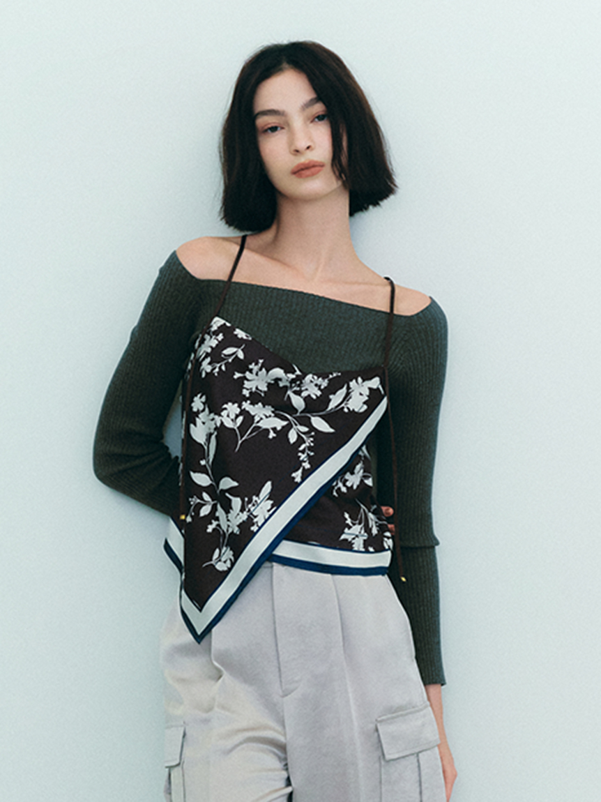 ジャーナルスタンダード　マニプリ　スカーフ柄キャミソール 別注》【MANIPURI/マニプリ】キャミソール（キャミソール