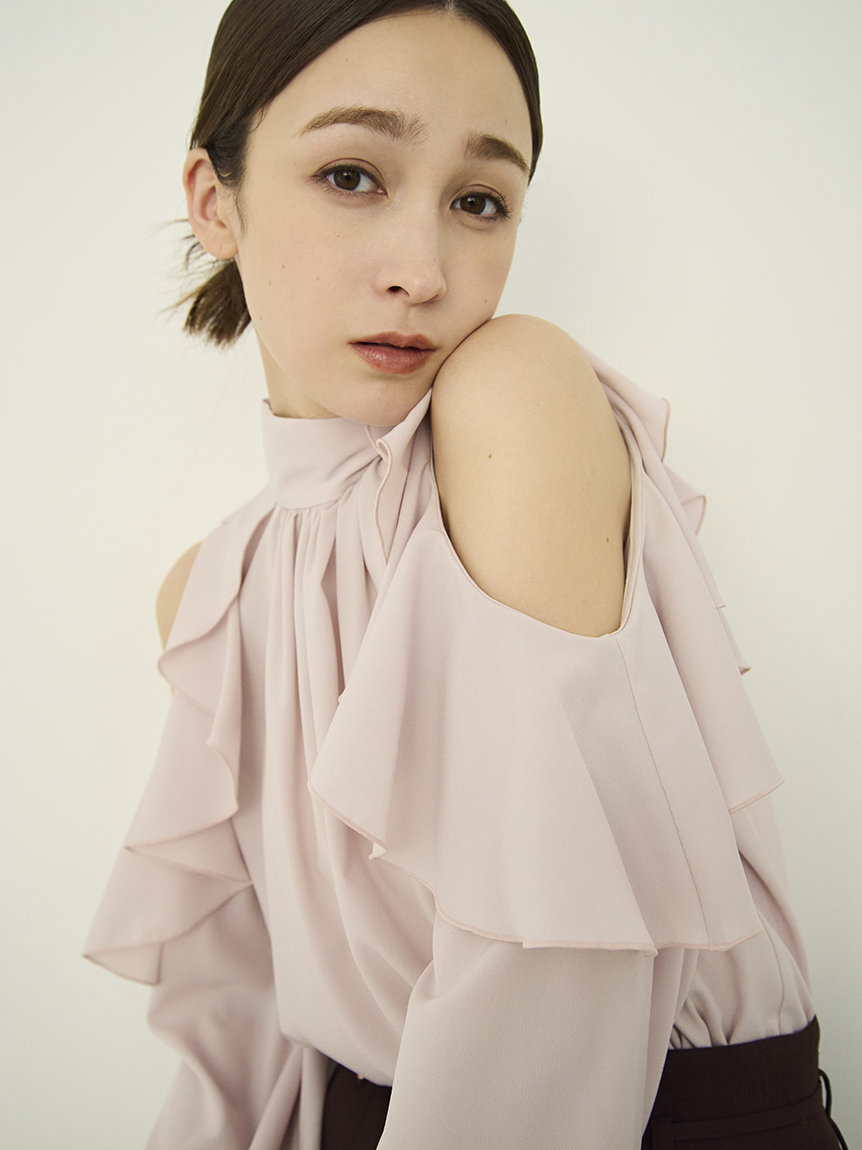 限定カラー】2wayショルダーフリルボウタイブラウス(ブラウス