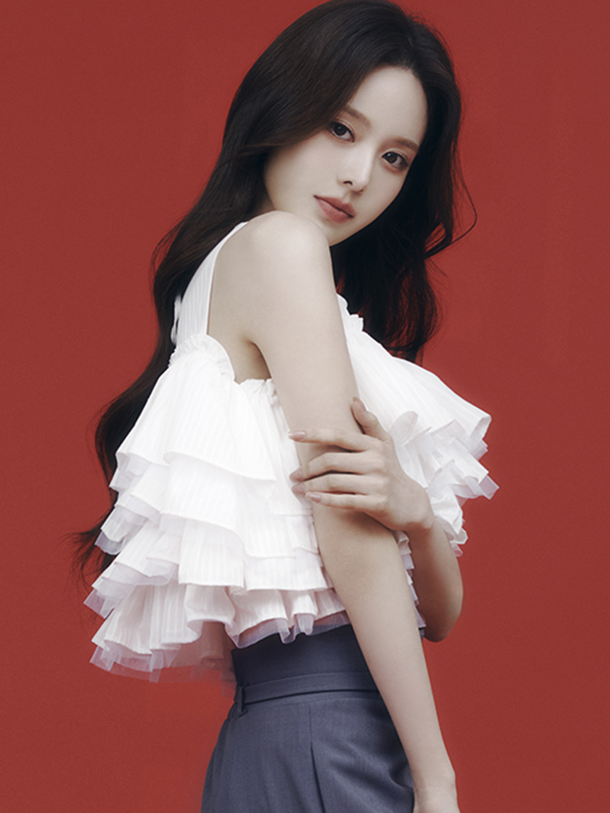 チュールコンビフリルティアードブラウス(ブラウス)｜トップス｜FRAY