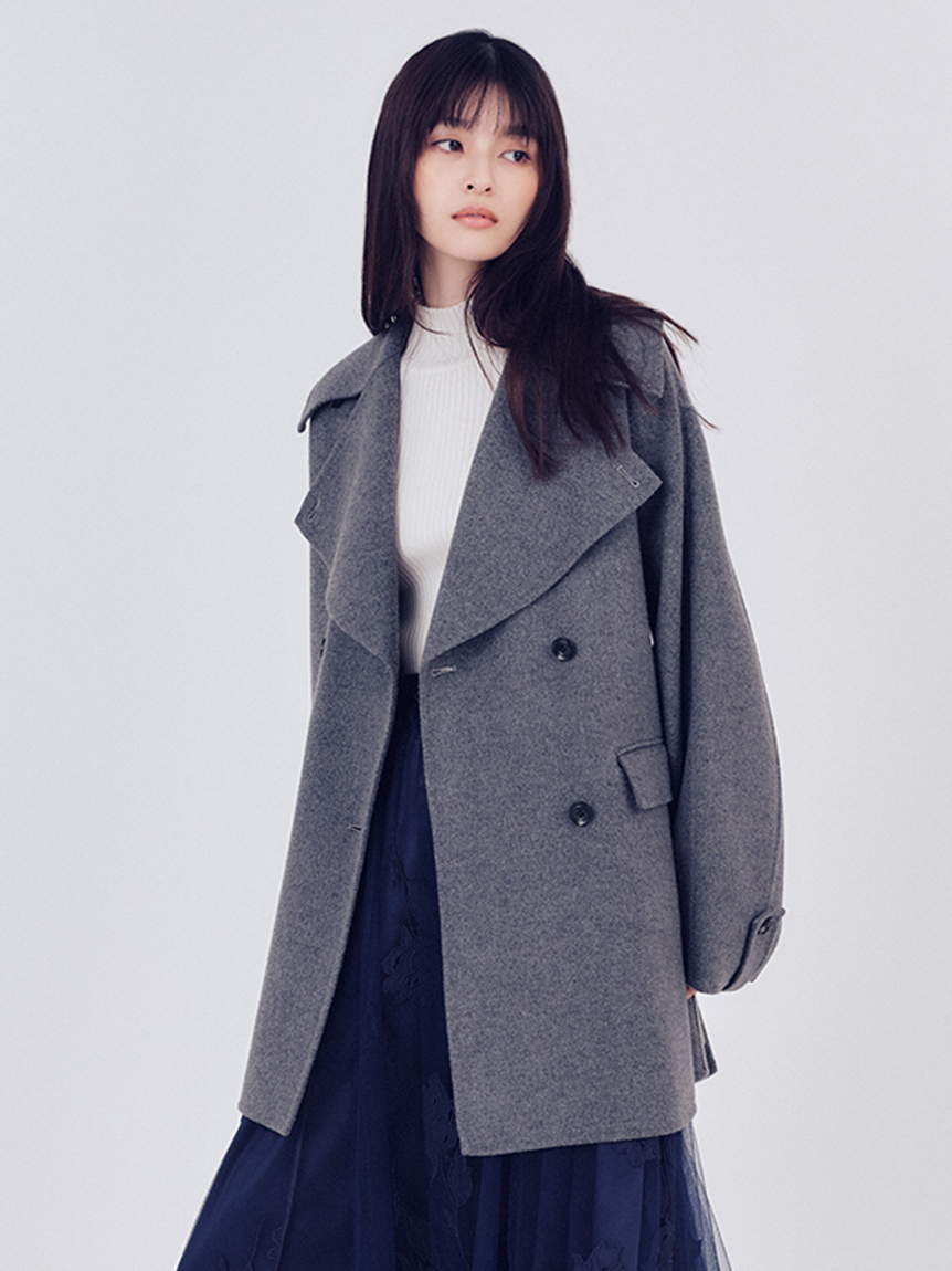 FRAY I.D スタンドカラーダブルコート FRAYI.D スタンドカラーダブル