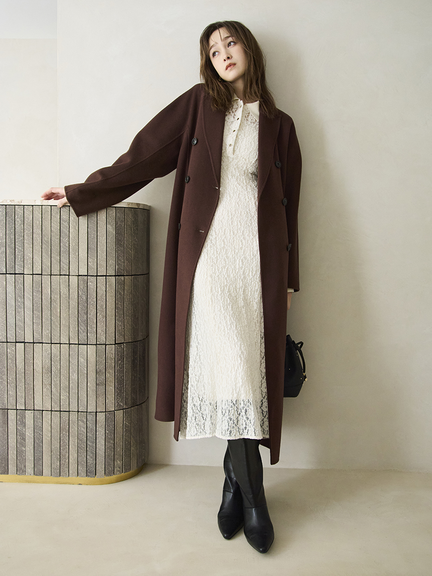 FRAY I.D ダブルブレストコート ウールリバーダブルブレストチェスターコート（チェスターコート