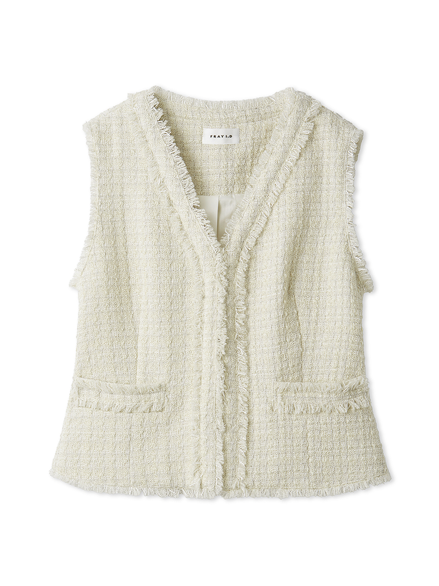 FRAY I.D ジレ FRAY I D フレイアイディ サイドベルトスリットジレ ブラック 美