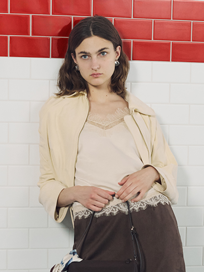 ステンカラードロストギャザーブルゾン(ブルゾン)｜アウター｜FRAY I.D