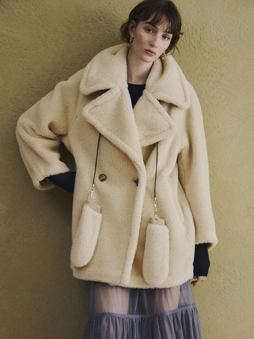 ECOPELボアミドルコート(ハーフコート)｜アウター｜FRAY I.D（フレイ