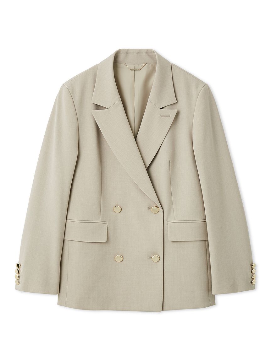 ダブルブレストシンプルジャケット／ウォッシャブル(ジャケット