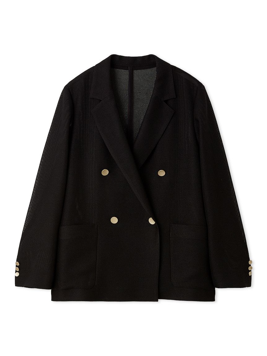 ダブルブレストカラミジャケット(BLK-0)