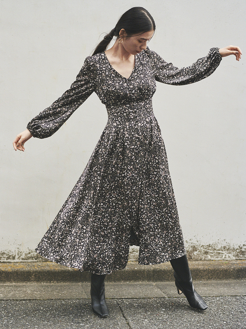 フロントタックプリントワンピース マキシ ロングワンピース ワンピース Fray I D フレイ アイディー の通販サイト 公式