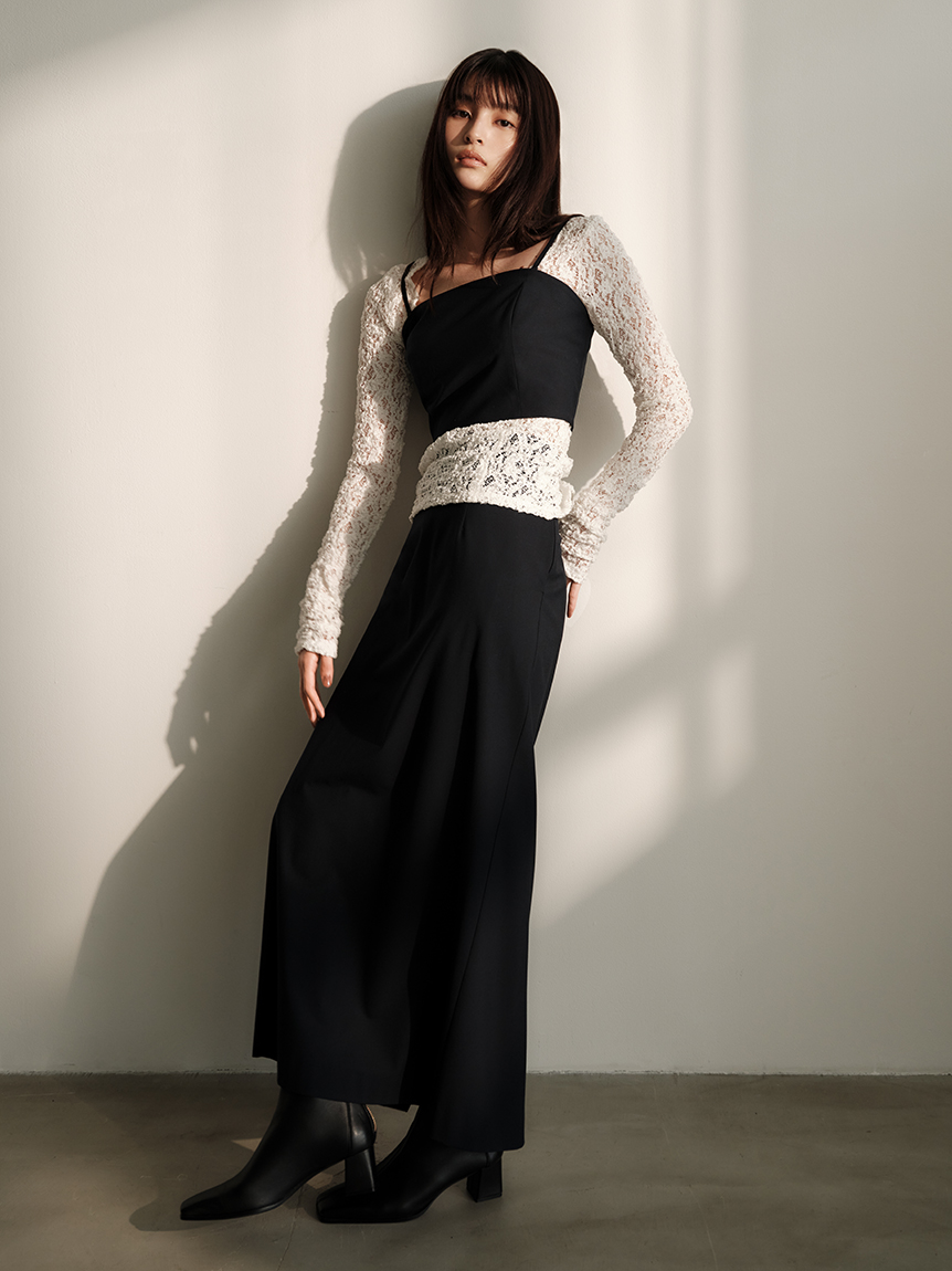 【関税込】PhaseEight ワンピース☆Black Francesca Abstract Mi ビスチェセパレートワンピース(マキシ・ロングワンピース