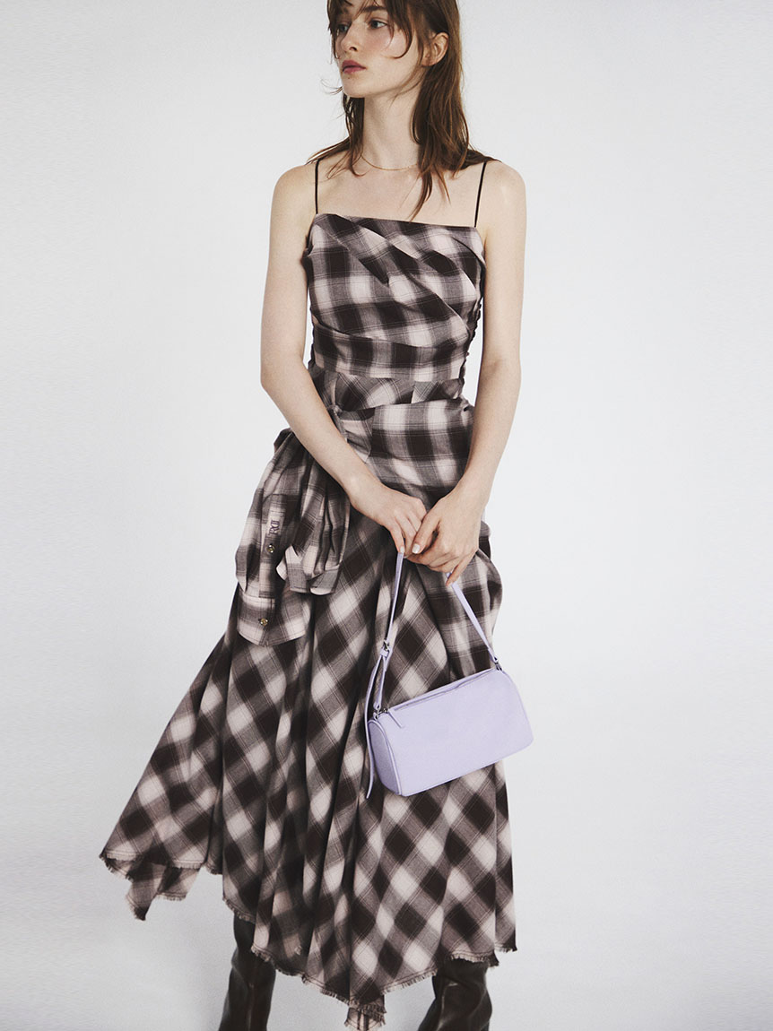 ❤️25新作 新品♡ SelfPortrait ブラウンキャミワンピース♡　D19 ❤️25新作 新品♡ SelfPortrait ブラウンキャミワンピース♡ D19