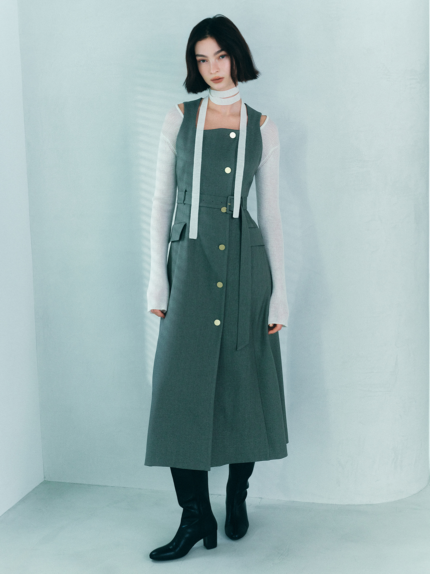 FRAY I.D シャツワンピース ロングジレ FRAY I.D シャツワンピース ロングジレ