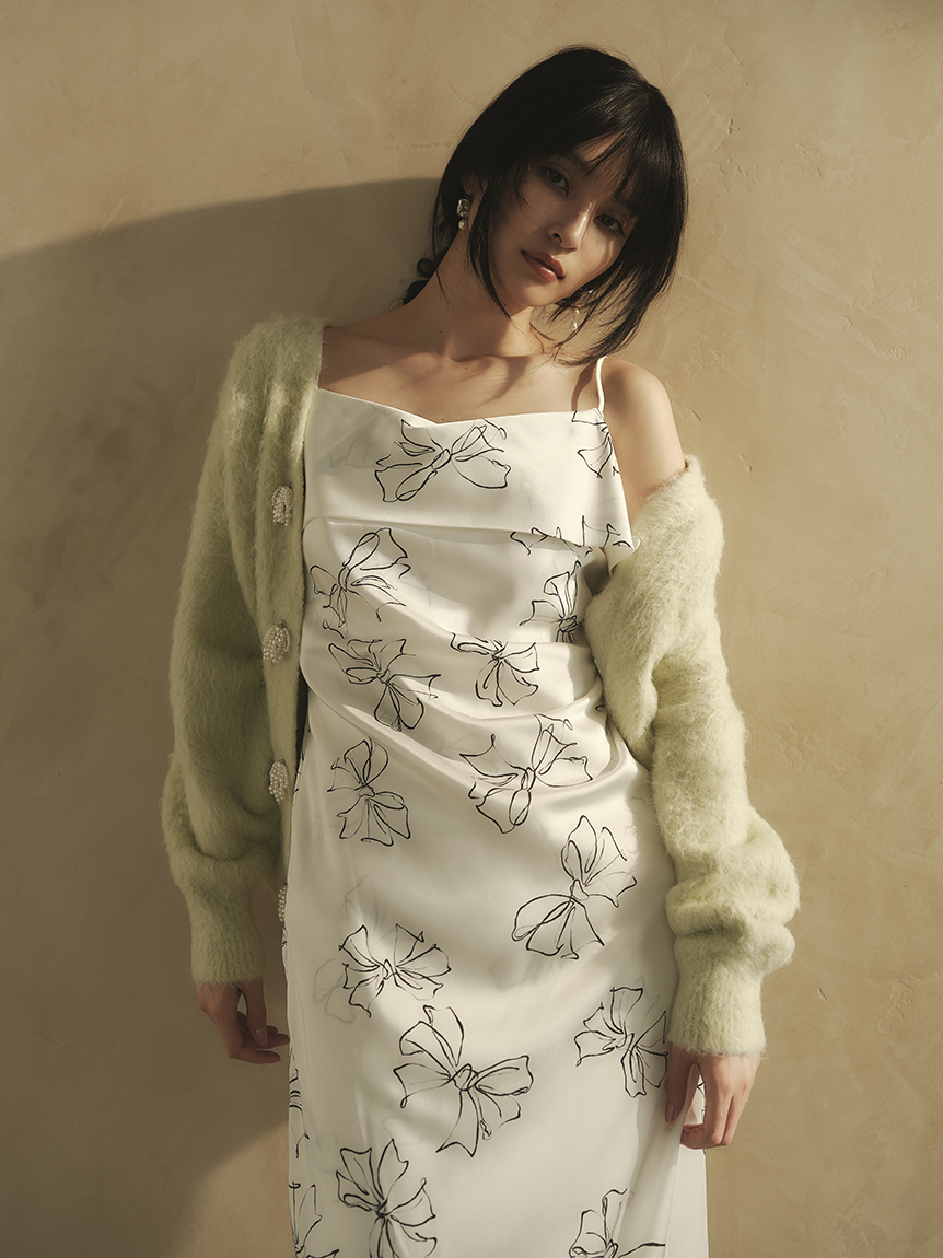 限定カラー】ドレープサテンキャミソールワンピース(マキシ・ロング