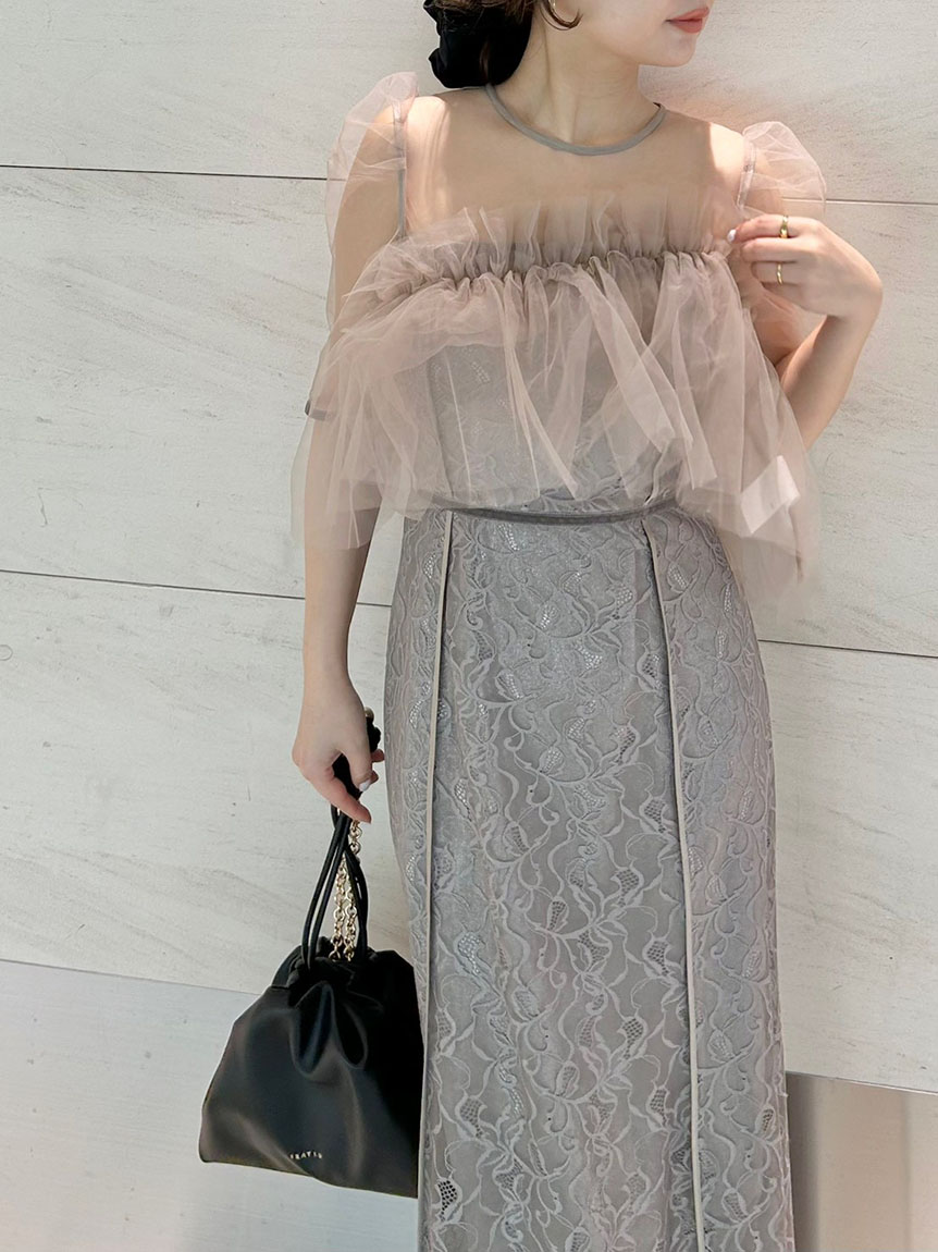 新品✴︎FRAY I.D フレイ アイディー コードフラワーレースドレス コードフラワーレースドレス(ドレス)｜ワンピース｜FRAY I.D（フレイ