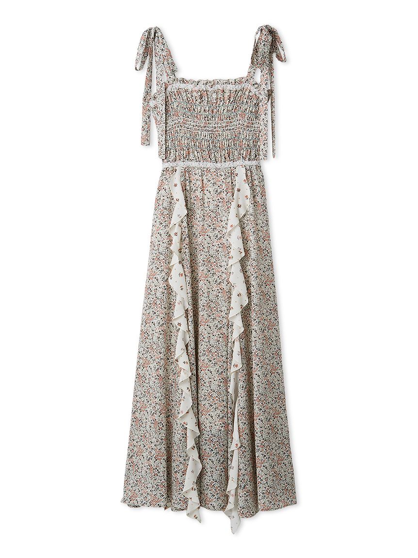 FRAY I.D MADE WITH LIBERTY FABRIC】ラッフルキャミソールドレス