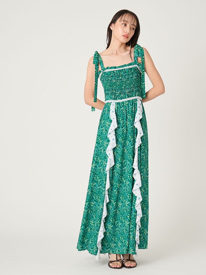 FRAY I.D MADE WITH LIBERTY FABRIC】ラッフルキャミソールドレス