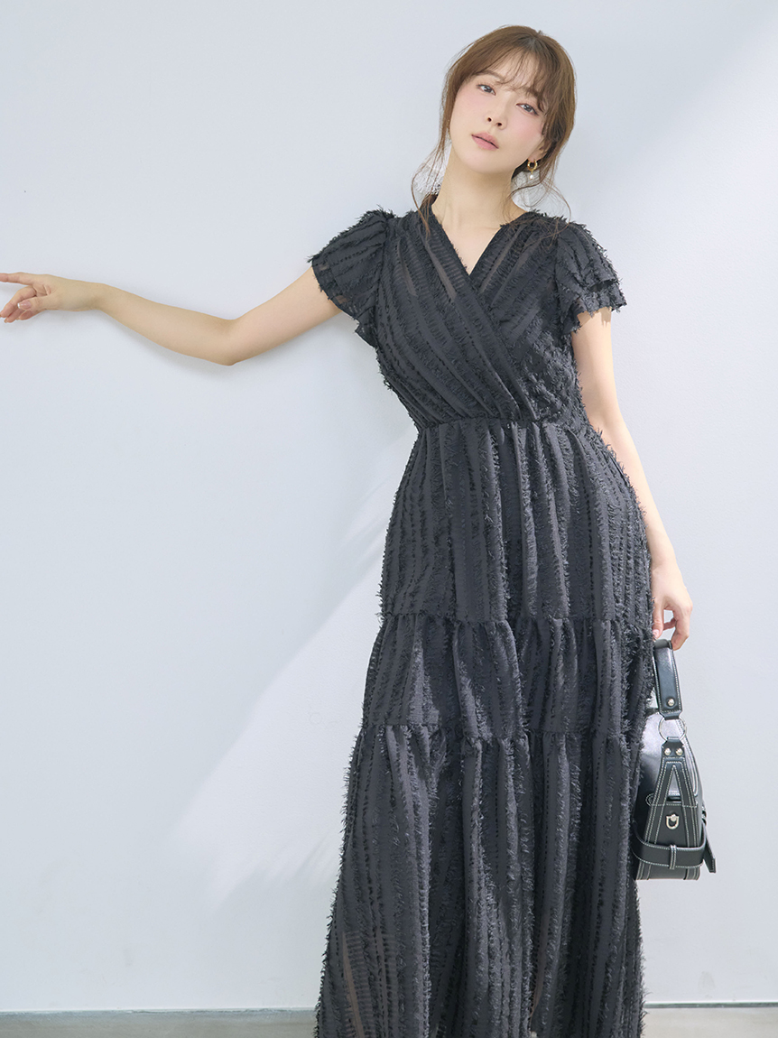 フレイアイディー⭐︎ワンピース FRAY I.D（フレイアイディー）の「ニットコンビタックティアード