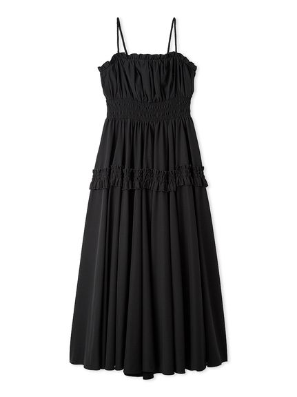 FRAY I.Dバックオープンコットンボリュームワンピース バックオープンコットンボリュームワンピース(マキシ・ロング