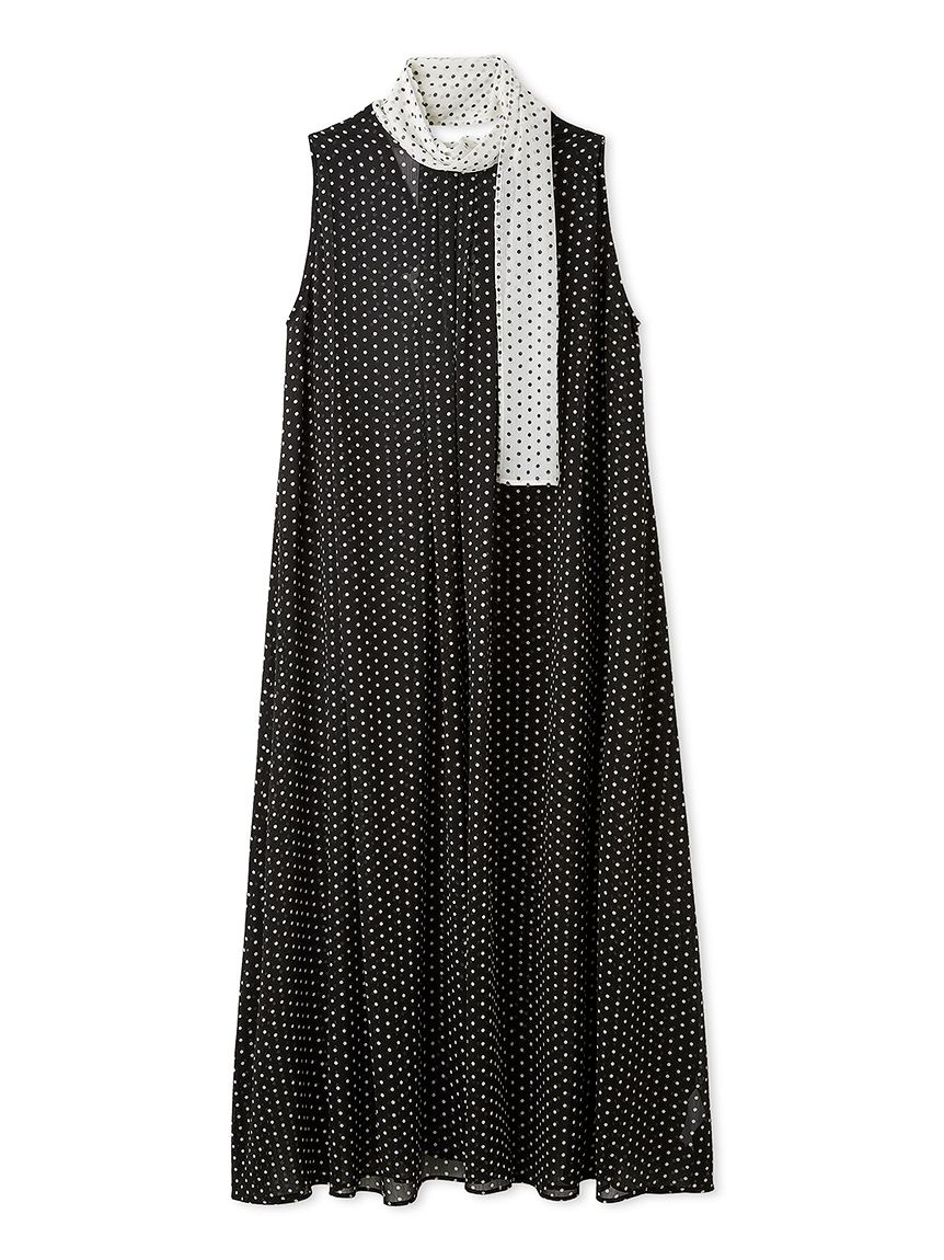 タックデザインAラインボウタイワンピース(ロングワンピース)｜DRESS