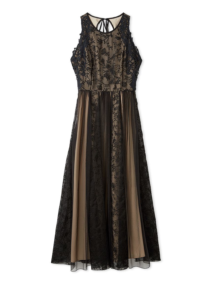ボタニカル刺繍レースアップドレス(ロングワンピース)｜DRESS｜FRAY