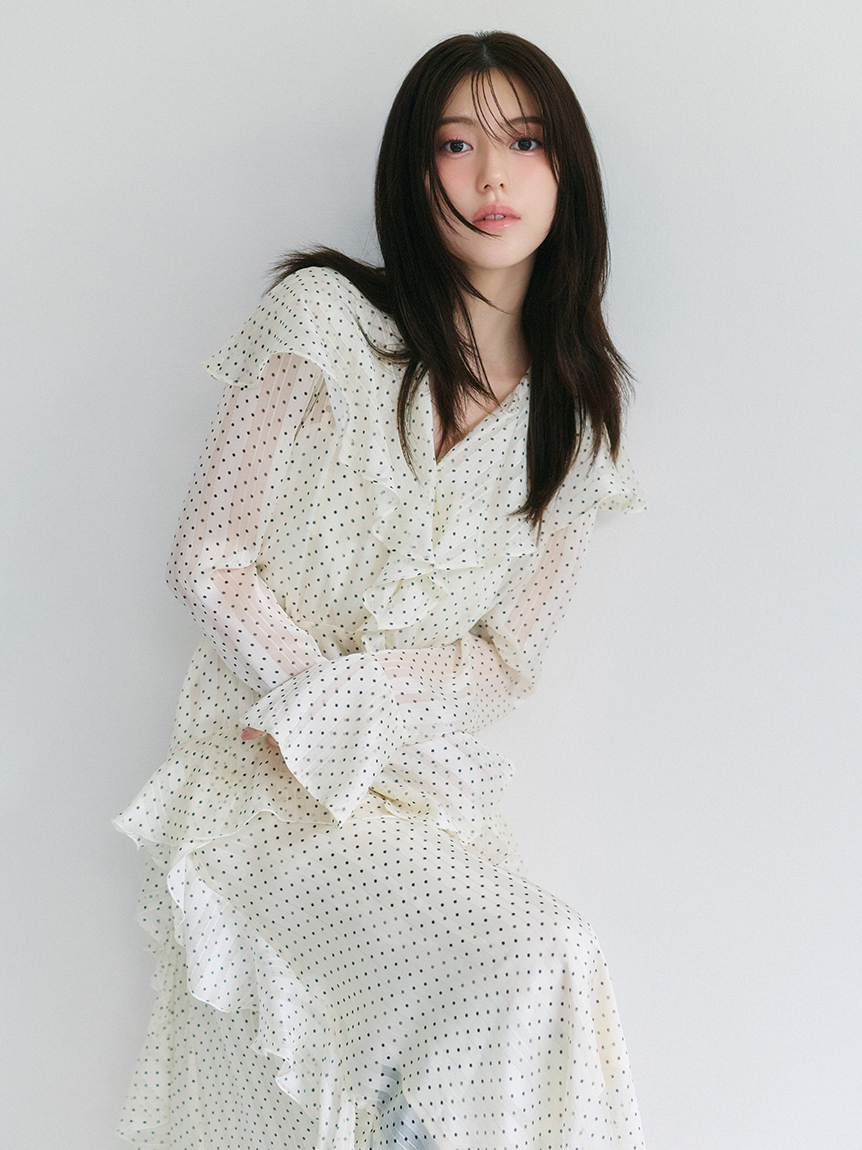 ドットプリントワンピース(ロングワンピース)｜DRESS｜FRAY I.D