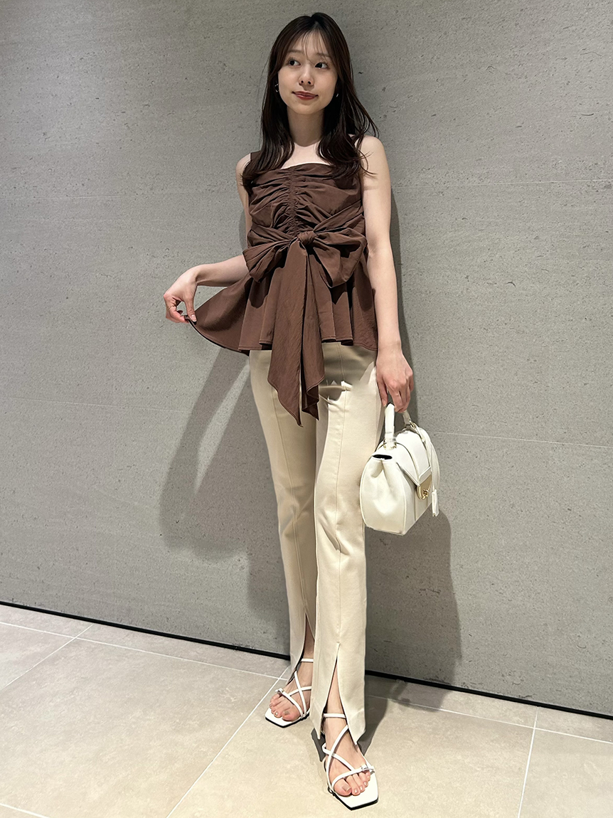 ♡フレイアイディー♡frayid♡パンツ♡ FRAY I.D / フレイアイディー ラインタックパンツ 20春夏
