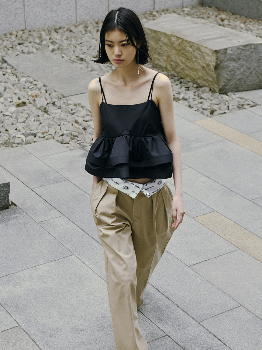 FRAY I.D｜Dickies】ツータックワイドツイルパンツ(ロングパンツ