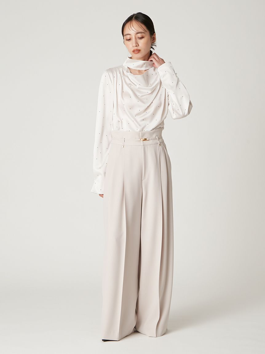 ベルトセットハイウエストタックパンツ(ロングパンツ)｜パンツ｜FRAY