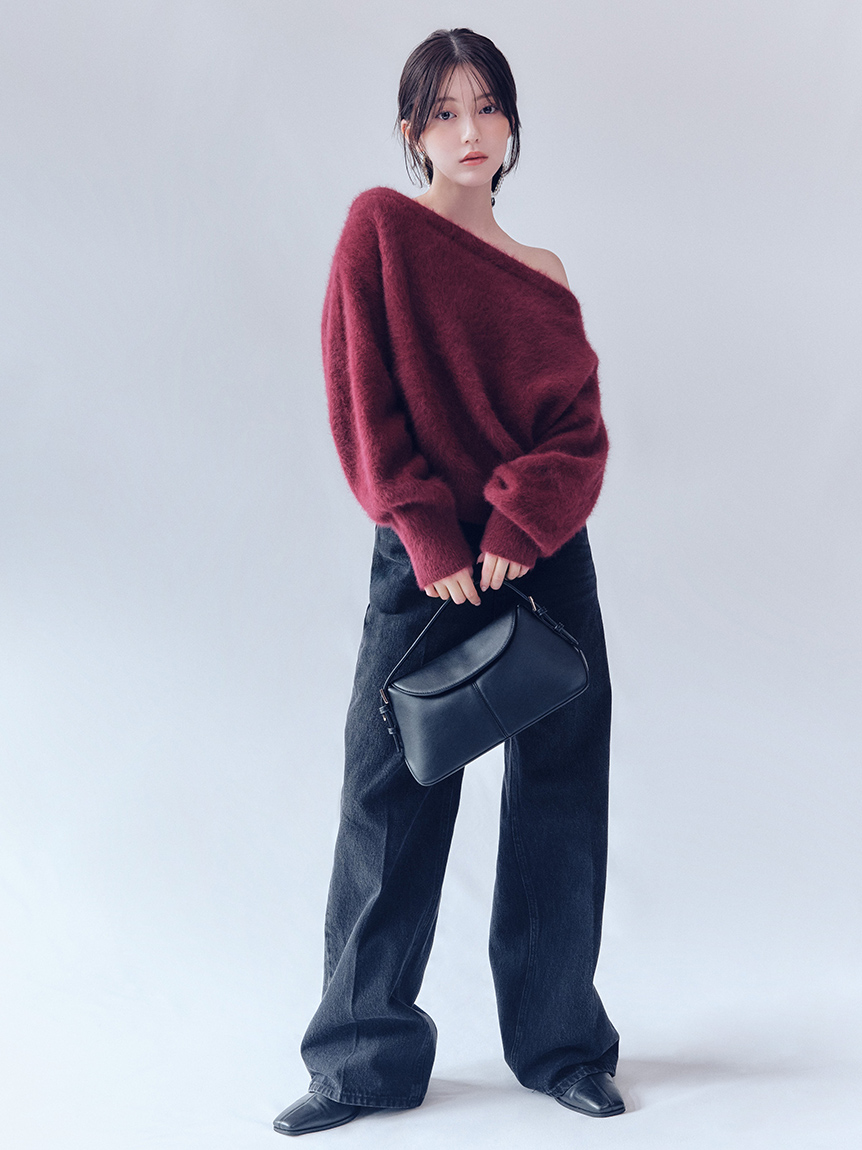 ハイウエストセンタープレスワイドデニム(ロングパンツ)｜パンツ｜FRAY