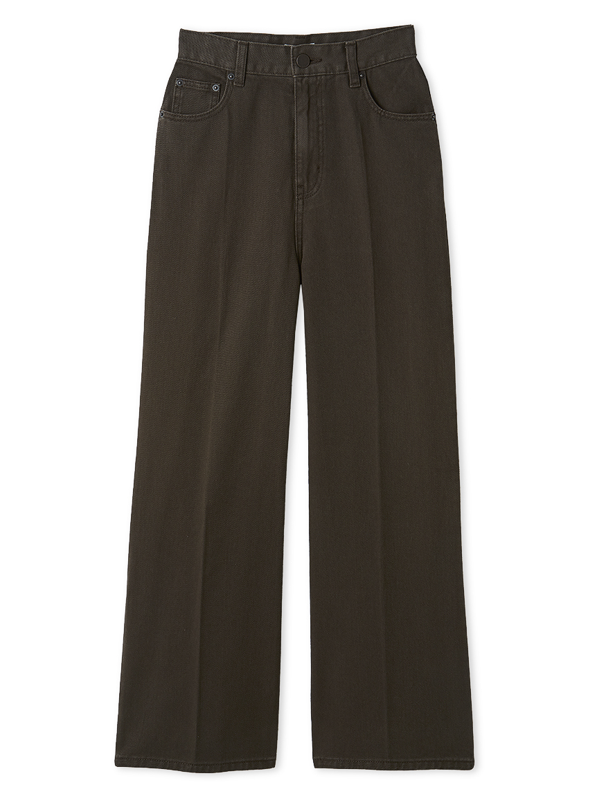 【ほぼ新品】【FRAY I.D】ハイウエストセンタープレスワイドデニムLBLU FRAY I.D｜ハイウエストセンタープレスワイドデニム | Rakuten Fashion